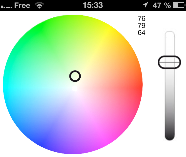 ColorPicker sur iOS et PLCLink